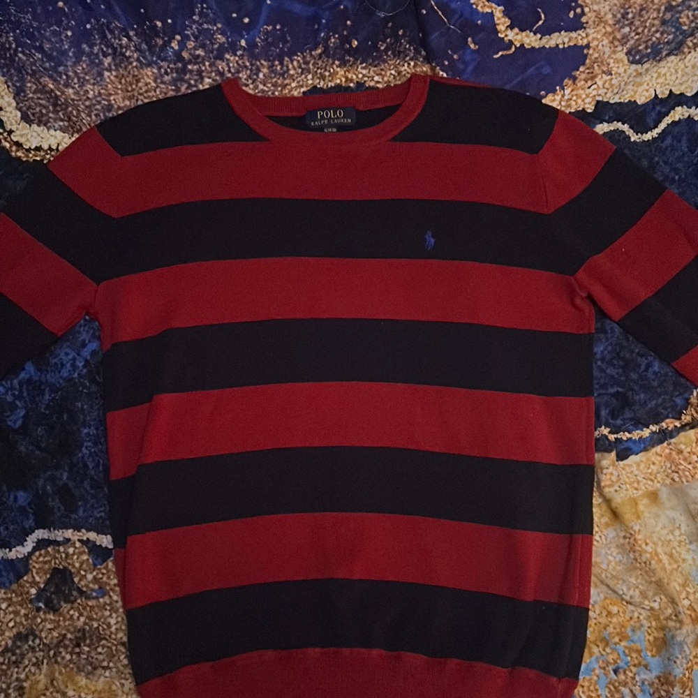 XL(18-20) Striped Polo Sweater